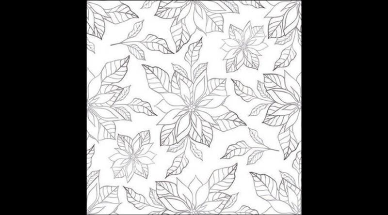 AMB.33318950 Poinsettia outline silver papírszalvéta 33x33cm, 20db-os