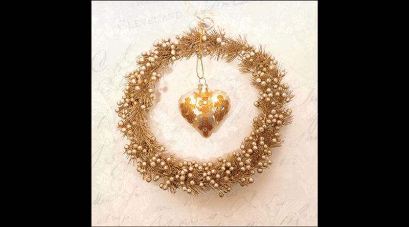 AMB.33319025 Heart of gold papírszalvéta 33x33cm, 20db-os