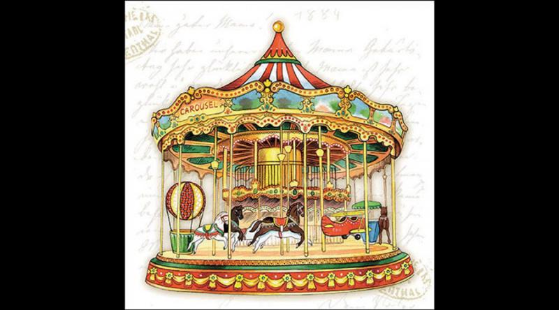 AMB.33319095 Carousel papírszalvéta 33x33cm, 20db-os