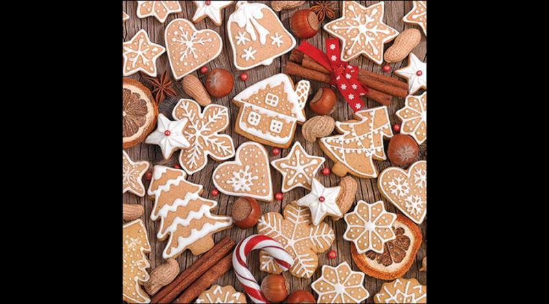 AMB.33319960 Flavoured cookies papírszalvéta 33x33cm, 20db-os