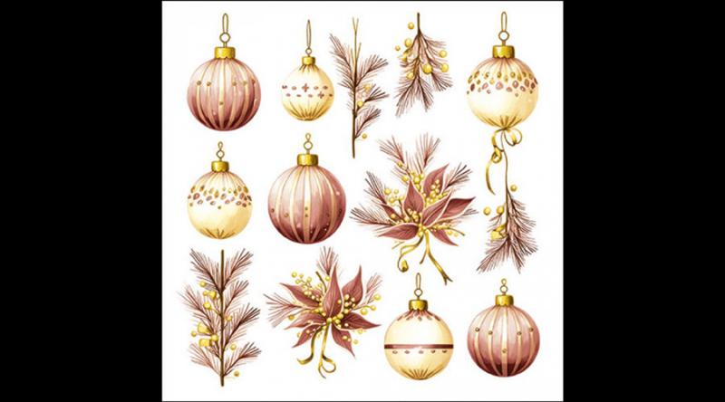 AMB.33319986 Hanging decorations bordeaux papírszalvéta 33x33cm, 20db-os