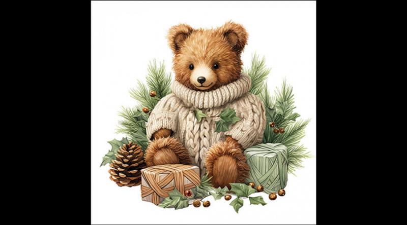 AMB.33320110 Cuddle bear papírszalvéta 33x33cm, 20db-os