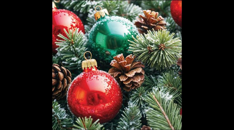 AMB.33320160 Frozen Baubles papírszalvéta 33x33cm, 20db-os