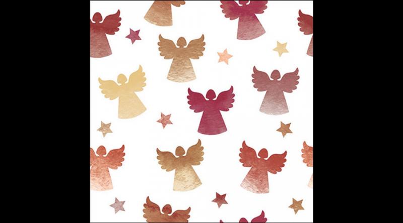 AMB.33320211 Angel silhouettes berry papírszalvéta 33x33cm, 20db-os