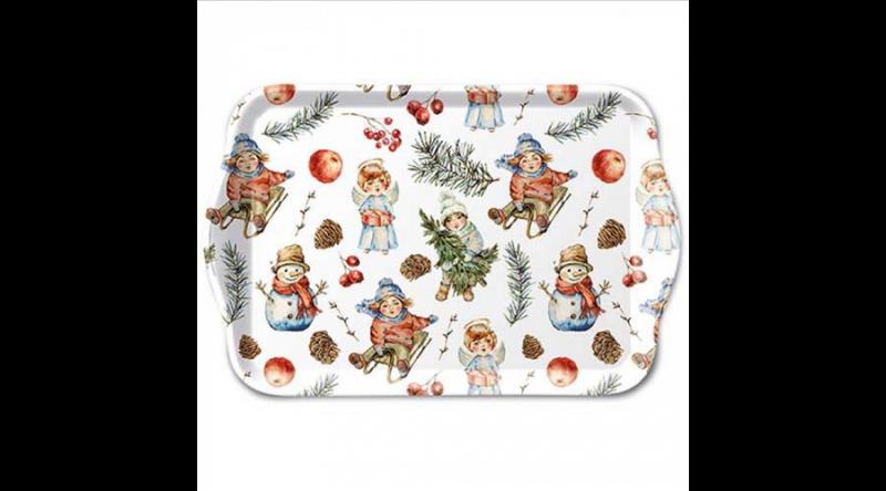 AMB.33720135 Playing outside white műanyag kistálca 13x21cm