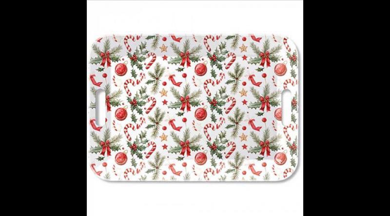 AMB.33920290 Christmas Elements műanyag nagytálca 33x47cm