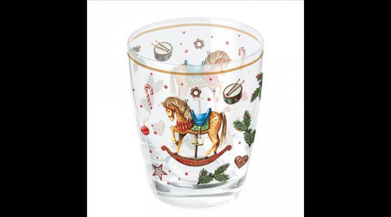 AMB.34320040 Classic rocking horse white üvegpohár 0,25l