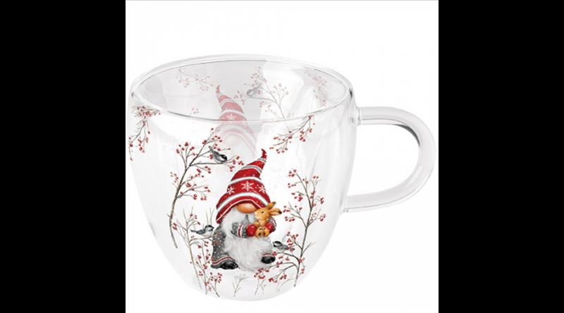 AMB.34418905 Dwarf hug duplafalú borosilicate üvegcsésze 0,25L