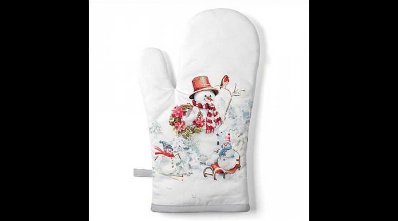 AMB.36420095 Sporty snowmen edényfogó kesztyű 18x30cm, 100% pamut