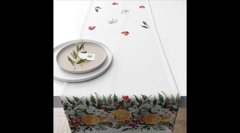 AMB.36619935 Winter Oranges asztali futó 40x150cm, 100% pamut