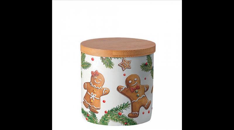 AMB.37418880 Gingerbread cookies porcelán konyhai tároló 10x10cm