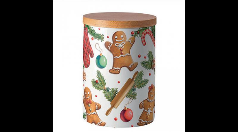 AMB.37518880 Gingerbread cookies porcelán konyhai tároló 13,5x10cm
