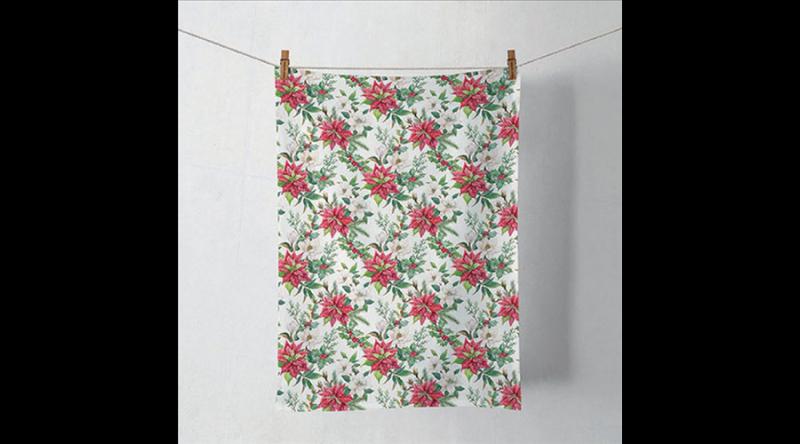 AMB.37818875 Christmas florals konyharuha 50x70cm, 100% pamut