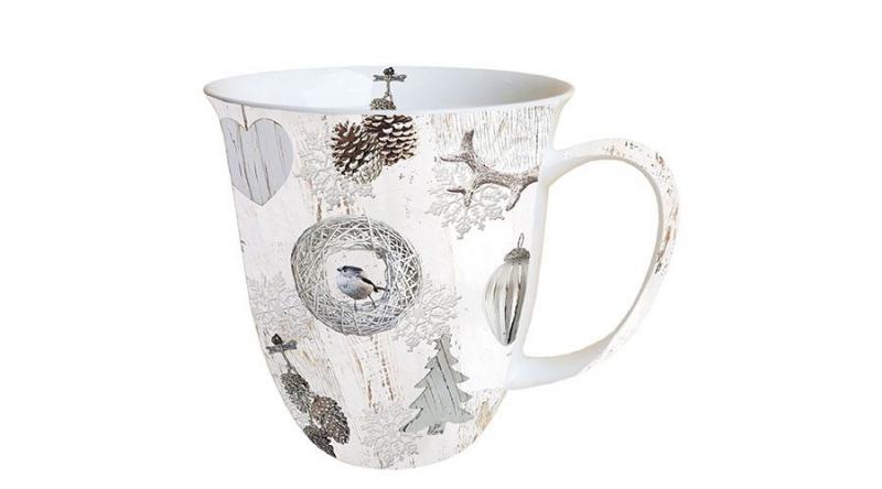 AMB.38411925 White Decoration porcelánbögre 0,4l