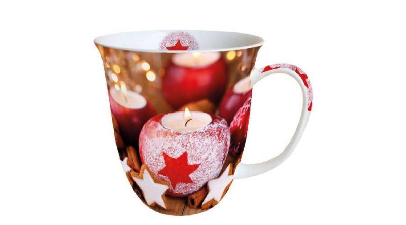 AMB.38413400 Star On Candle porcelánbögre 0,4l