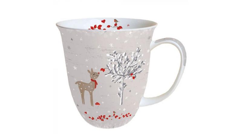 AMB.38415480 Sniffing Deer porcelánbögre 0,4l