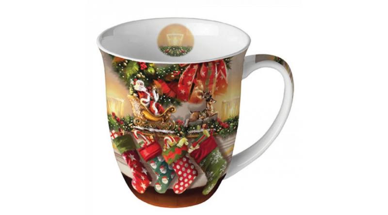 AMB.38417980 Hanging stocking porcelánbögre 0,4l