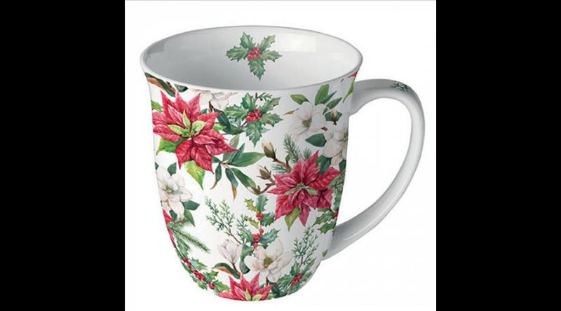 AMB.38418875 Christmas florals porcelánbögre 0,4l