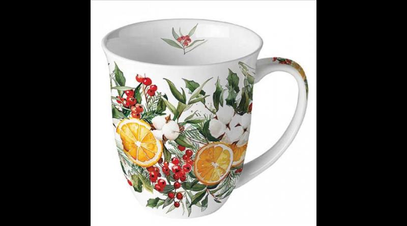 AMB.38419935 Winter Oranges porcelánbögre 0,4l