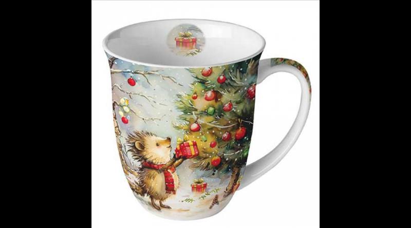 AMB.38420105 Present for hedgehog porcelánbögre 0,4l