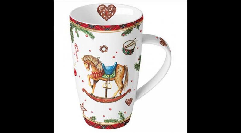 AMB.38920040 Classic rocking horse white porcelánbögre 0,6l