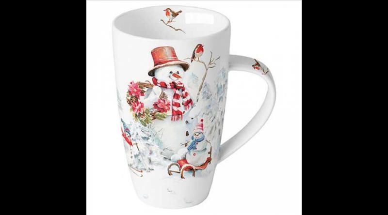 AMB.38920095 Sporty snowmen porcelánbögre 0,6l