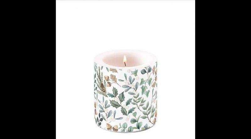 AMB.39219040 Collection of leaves átvilágítós gyertya 8x7,5cm