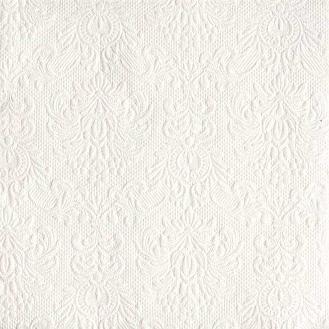 AMBIENTE 13304925 Elegance white dombornyomott papírszalvéta 33x33cm,15db-os