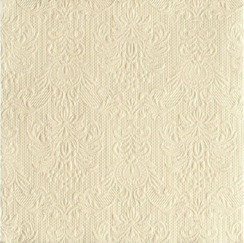 AMBIENTE 13304926 Elegance cream dombornyomott papírszalvéta 33x33cm,15db-os
