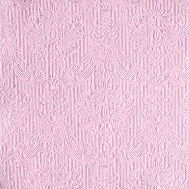 AMBIENTE 13304928 Elegance pink dombornyomott papírszalvéta 33x33cm,15db-os