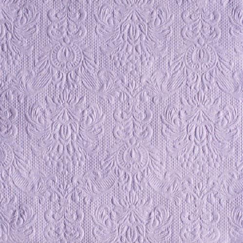 AMBIENTE 13304929 Elegance lavender dombornyomott papírszalvéta 33x33cm,15db-os