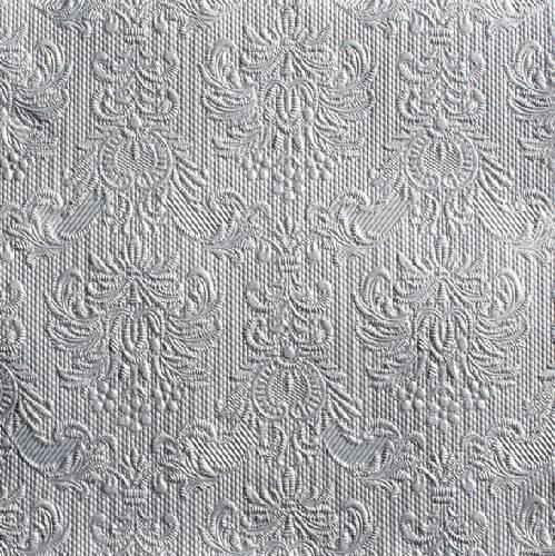 Ambiente 13304938 Elegance Silver papírszalvéta 33x33cm,15db-os