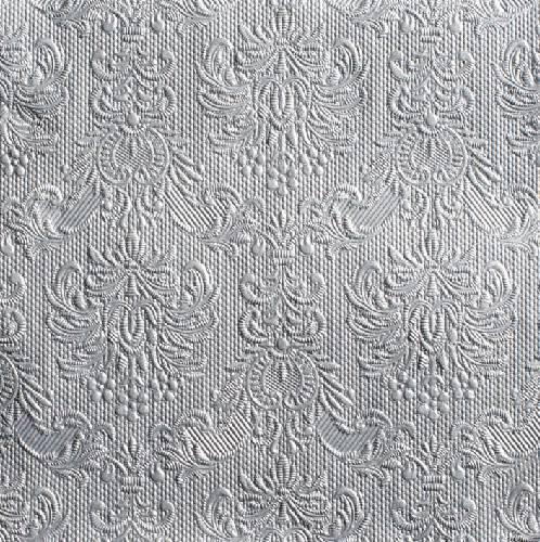 Ambiente 14004938 Elegance silver papírszalvéta, nagy, 40x40cm,15db-os