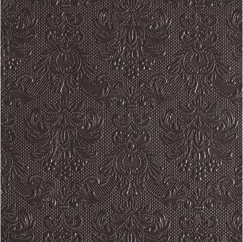 Ambiente 14011112 Elegance Dark Grey dombornyomott papírszalvéta nagy, 40x40cm, 15db-os