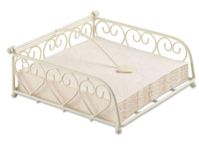 Ambiente 19402140 Fém szalvétatartó fekvő lunch cream,szives, normál szalvétához