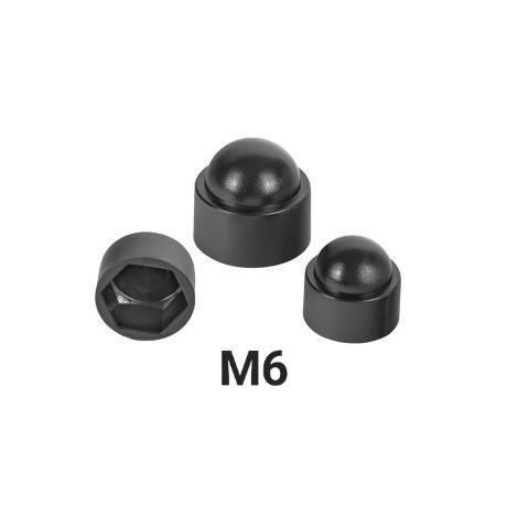 Anyatakaró kupak hatlapú M6 anyákra, műanyag, 100db Anyasapka, fekete, szürke, fehér