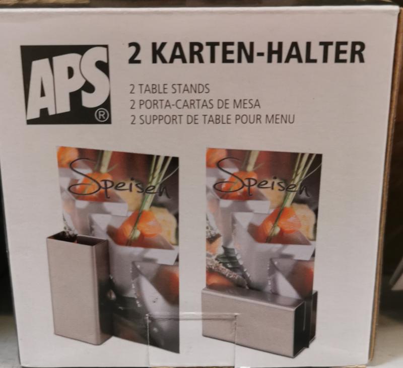 APS rozsdamentes asztali menütartó, 2 db, 8,5x4 cm