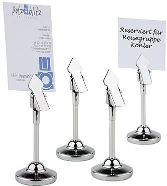 APS rozsdamentes asztali számlaptartó rúd, 4X10 cm