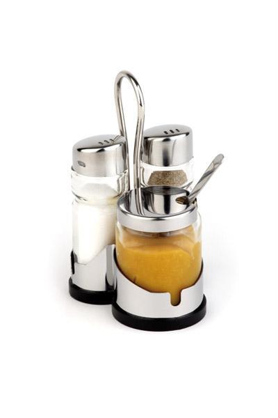 APS só-, bors-, mustártartó állványos 8x8x12cm