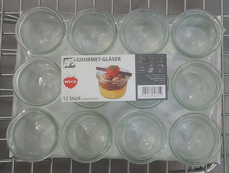 APS WECK üveg kínáló pohár, 6x5,5cm, 12db, 8cl,