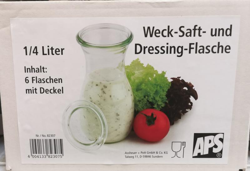 APS Weck üveg kínáló+tető, 6,5x14,5 cm, 25 cl, 6 db-os, 438353