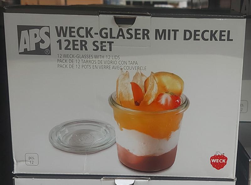 APS Weck üveg kínáló+tető, 6x7 cm, 14 cl, 12 db-os