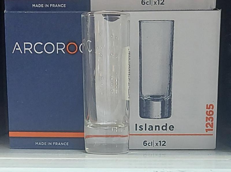 ARCOROC ISLANDE pálinkás pohár, 6 cl, üveg, 12 db, 500953