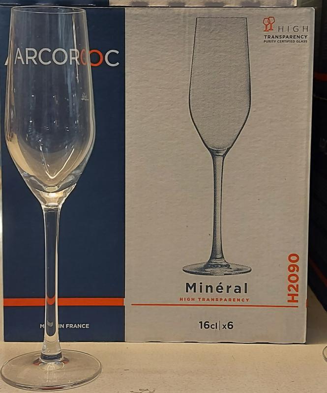 Arcoroc MINERAL talpas pezsgős flőte 16cl 6db, 224 mm