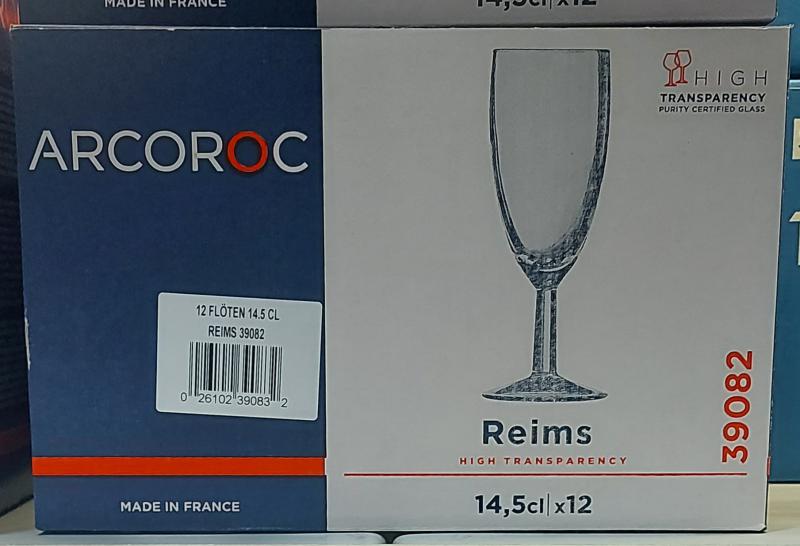 Arcoroc Reims pezsgős pohár, 14,5cl, 12db, üveg