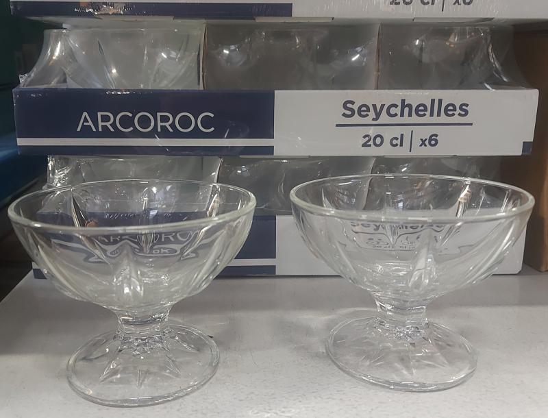 ARCOROC Saychelles fagylaltkehely, 20cl, talpas, üveg, 1db
