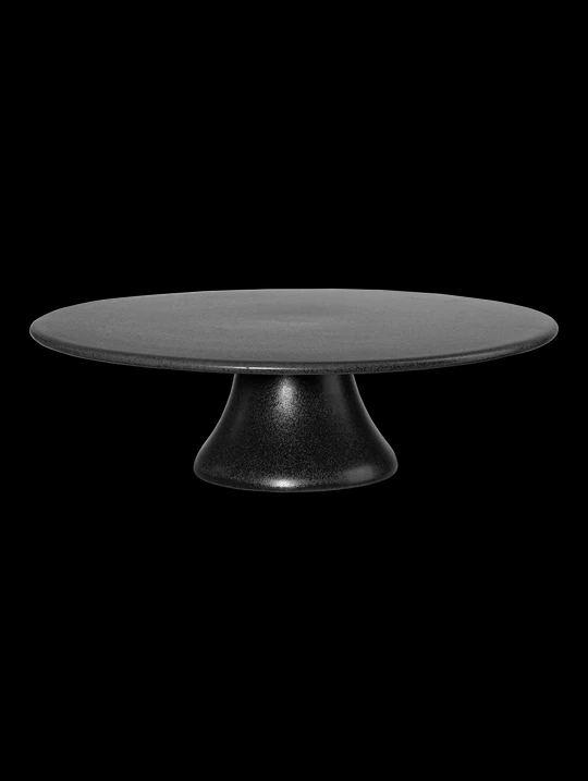 ASA kerámia kerek talpas tortatál 29×9 cm FEKETE, 4797/174