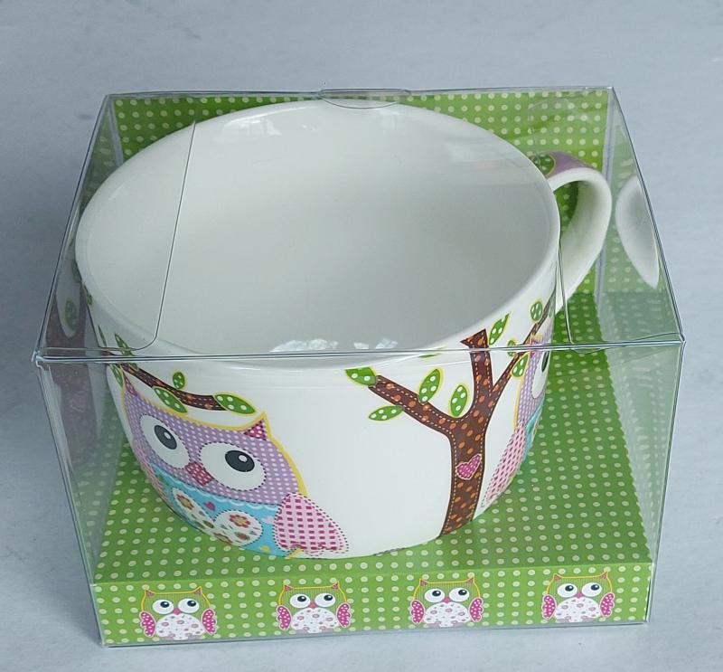 Baglyos bögre, porcelán, jumbo, 57cl