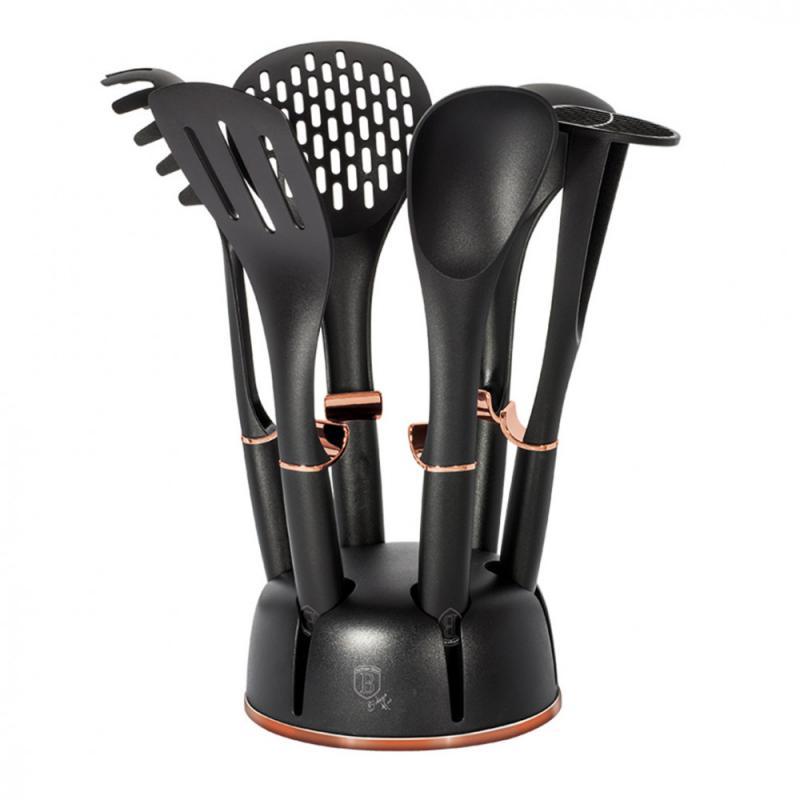 Berlinger Haus Black Rose 7 részes tálalóeszköz készlet állvánnyal - BH-6209AN