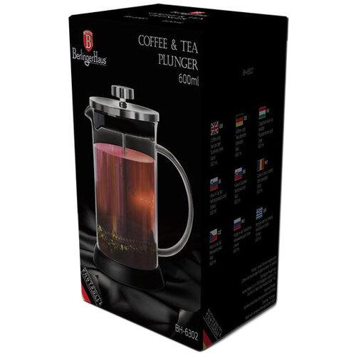 Berlinger Haus BLACK SILVER kávé-, teakészítő /török/ dugattyús 600 ml, ezüst-fekete, BH-6302
